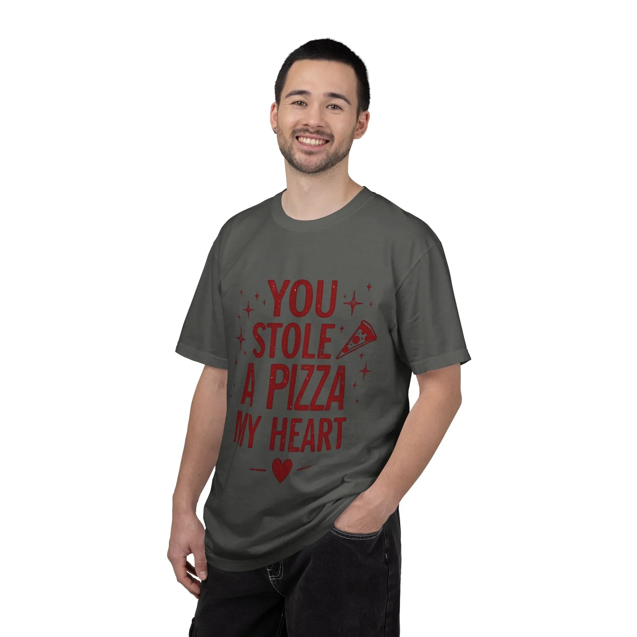 You Stole a Pizza My Heart Shirt, Pizza Love Pun Tee, Cute Typography T-Shirt, Funny Foodie Valentine Gift, Couples Date Night Outfit Pepper