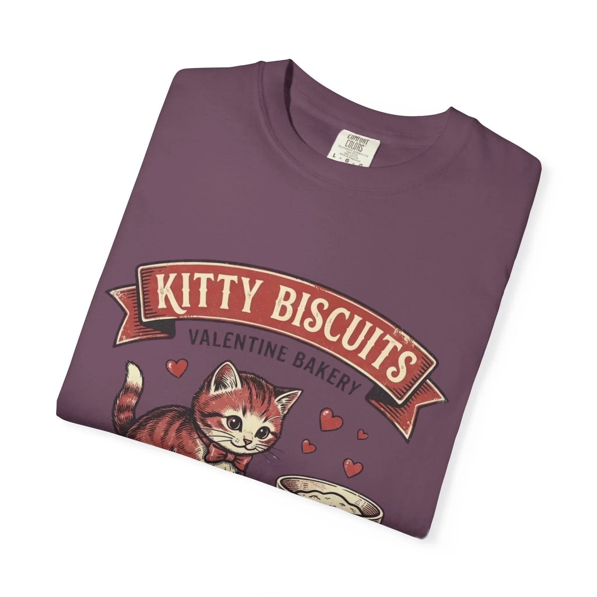 Kitty Biscuits T-Shirt | Valentine Bakery Cat We Knead You Graphic Tee