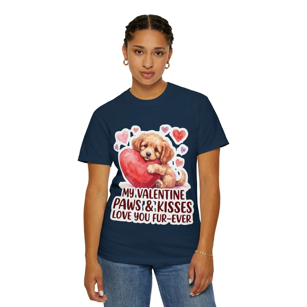 Puppy Heart Valentine T-Shirt | Paws & Kisses Love You Fur-Ever Dog Graphic Tee