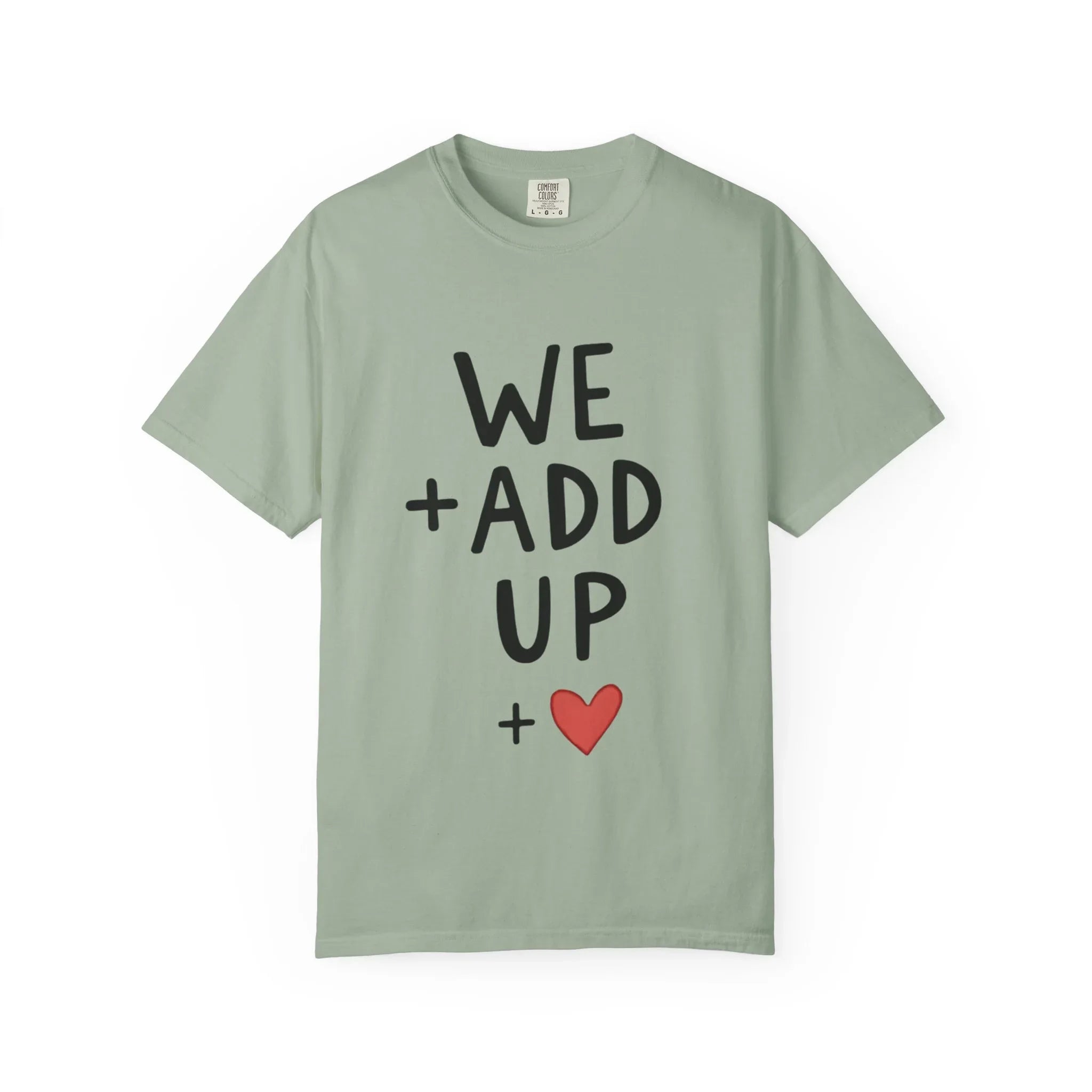 We Add Up Shirt, Math Love Typography T-Shirt, Minimal Heart Tee, Couples Valentine Gift, Anniversary Relationship Quote Bay