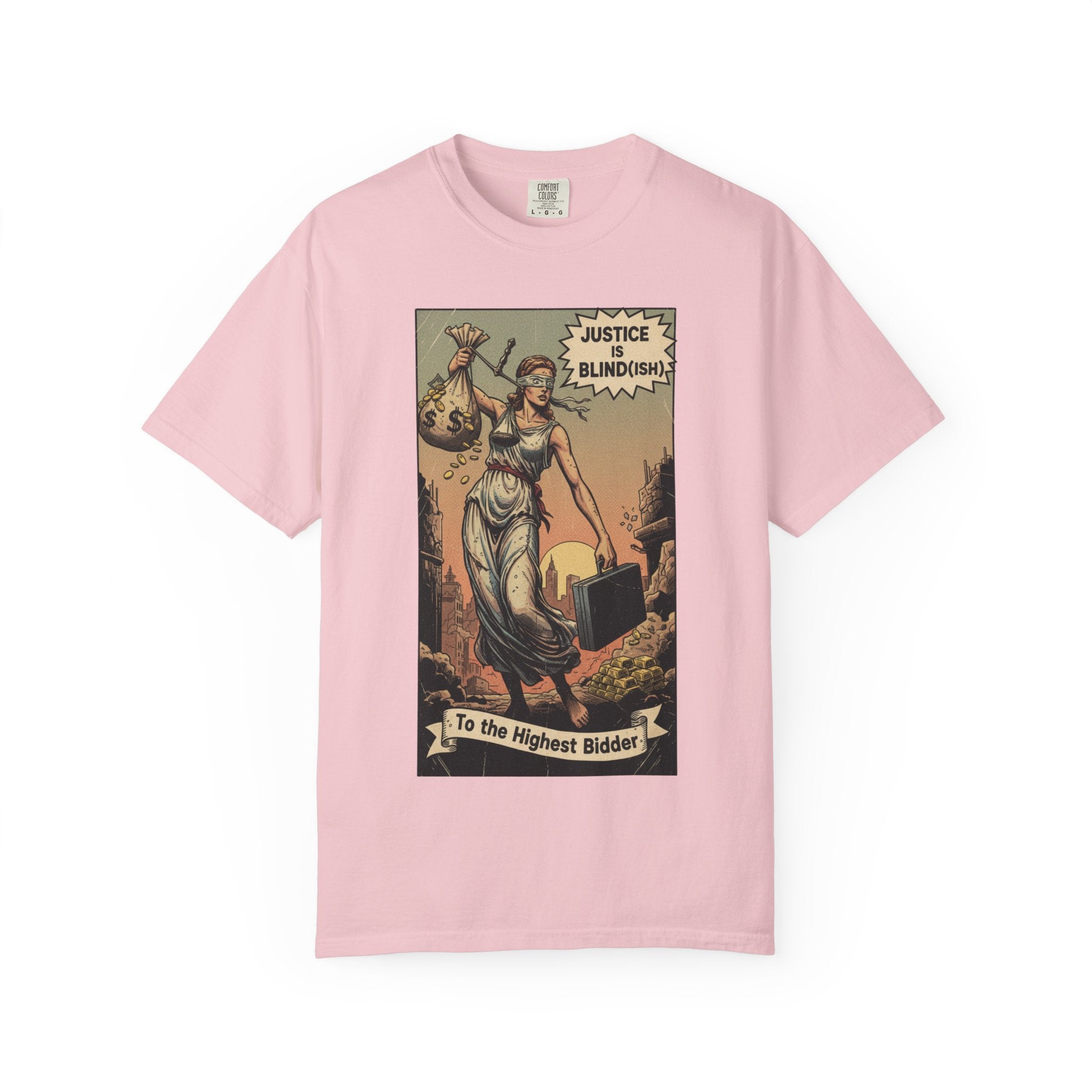 Vintage Satirical T-Shirt | Political Theater & System is Rigged Retro Tee | Sarcastic Dark Humor Shirt | Unisex Premium Cotton Graphic Tee Blossom