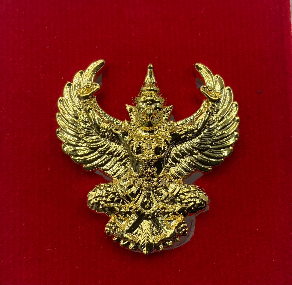 🦅 Phaya Krut "Racha Krut" (King of Garudas) Edition: Gold-Plated (Kalai Thong) – Luang Phor Wara, Wat Pho Thong – Ultimate Power & Royal Wealth