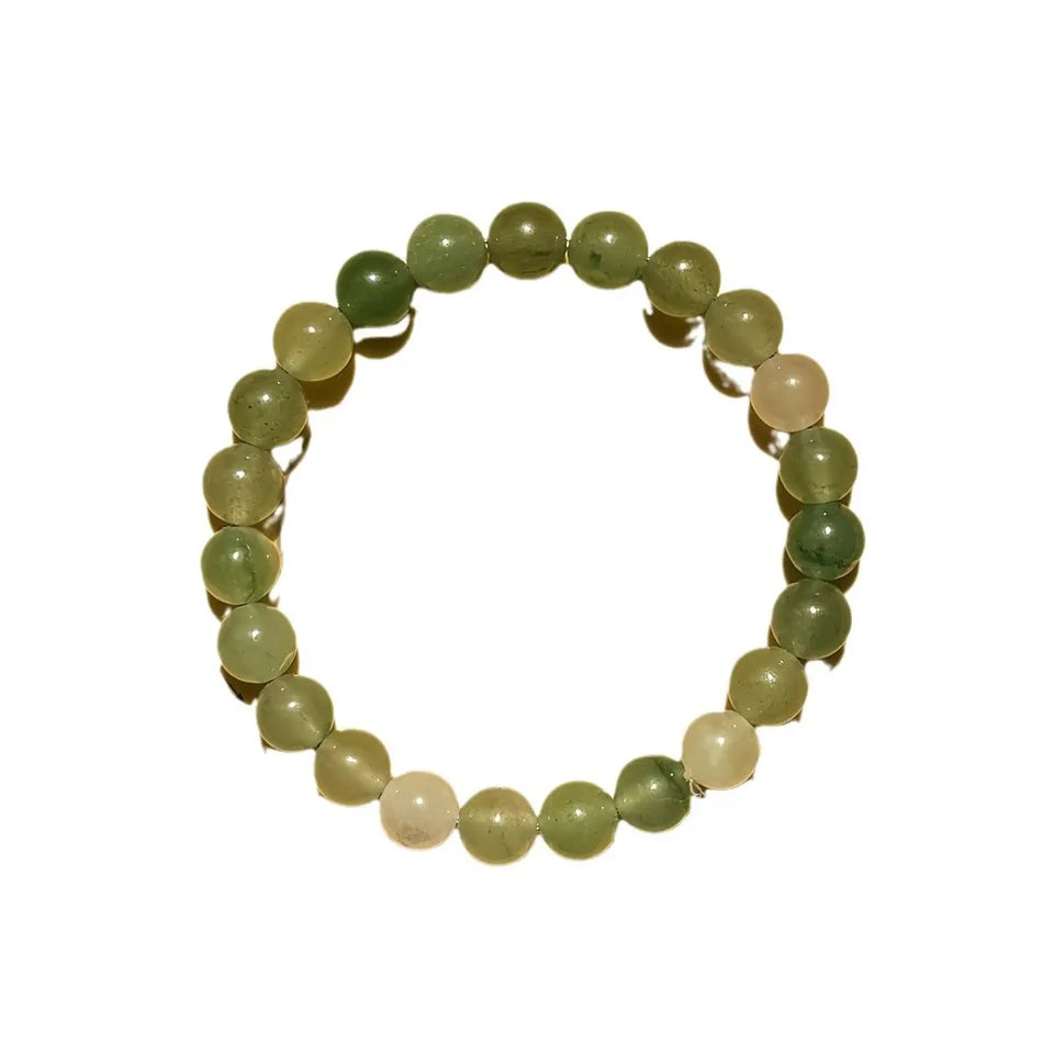 ✨ Natural Stone Green Aventurine Beaded Bracelet – Unisex Positive Energy Jewelry Symbolizing Prosperity, Wealth, and Abundance