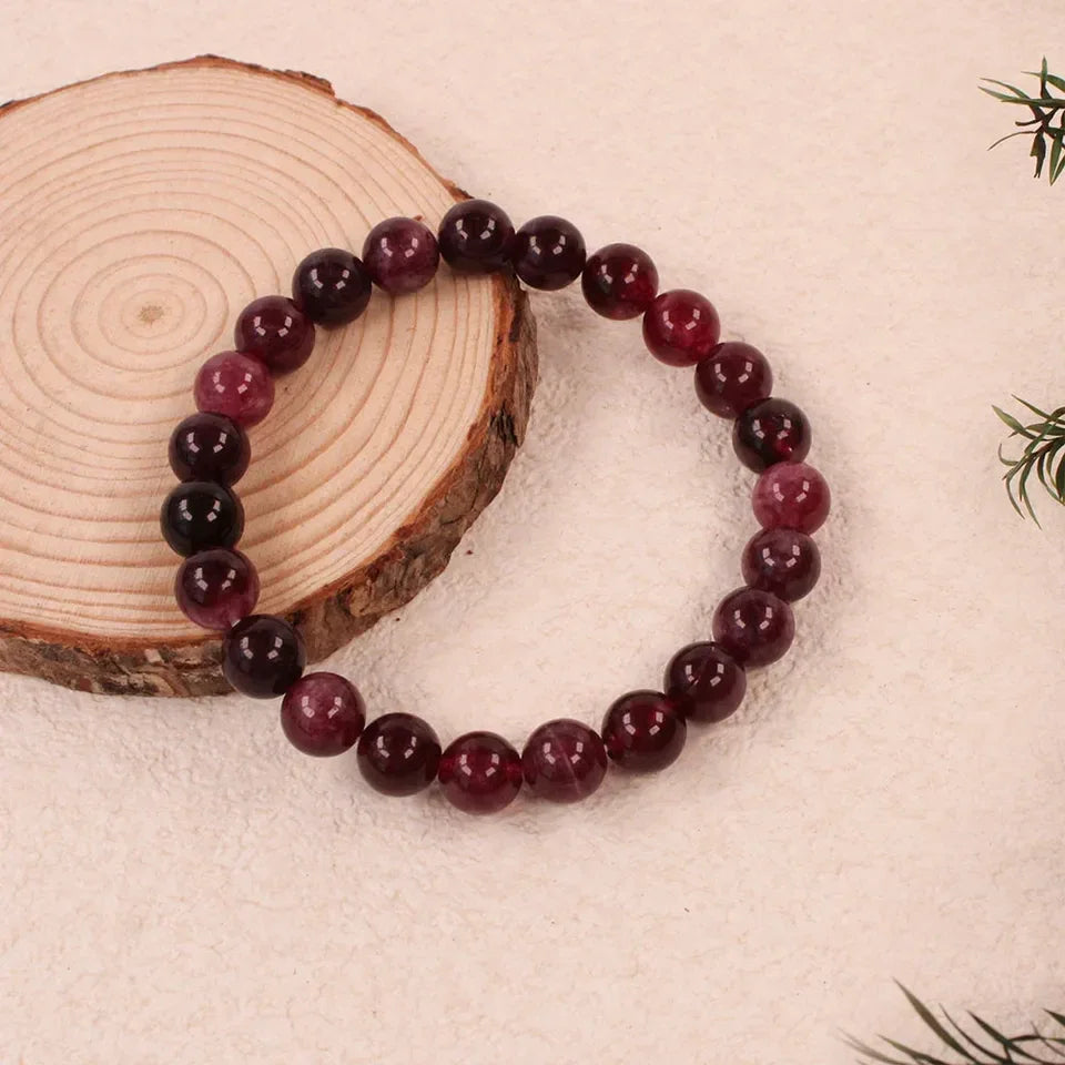 ✨ Best-Selling Handmade Natural Stone Bracelet – Elegant Beaded Pulsera with Stainless Steel for Women