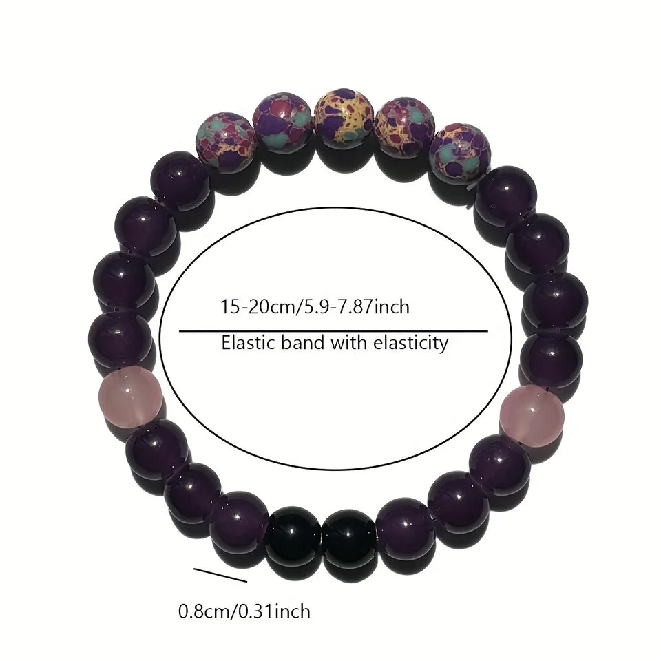✨ Serenity Jasper Stone Beaded Bracelet – Natural Healing Jewelry for Men & Women – Insomnia Relief & Protective Energy