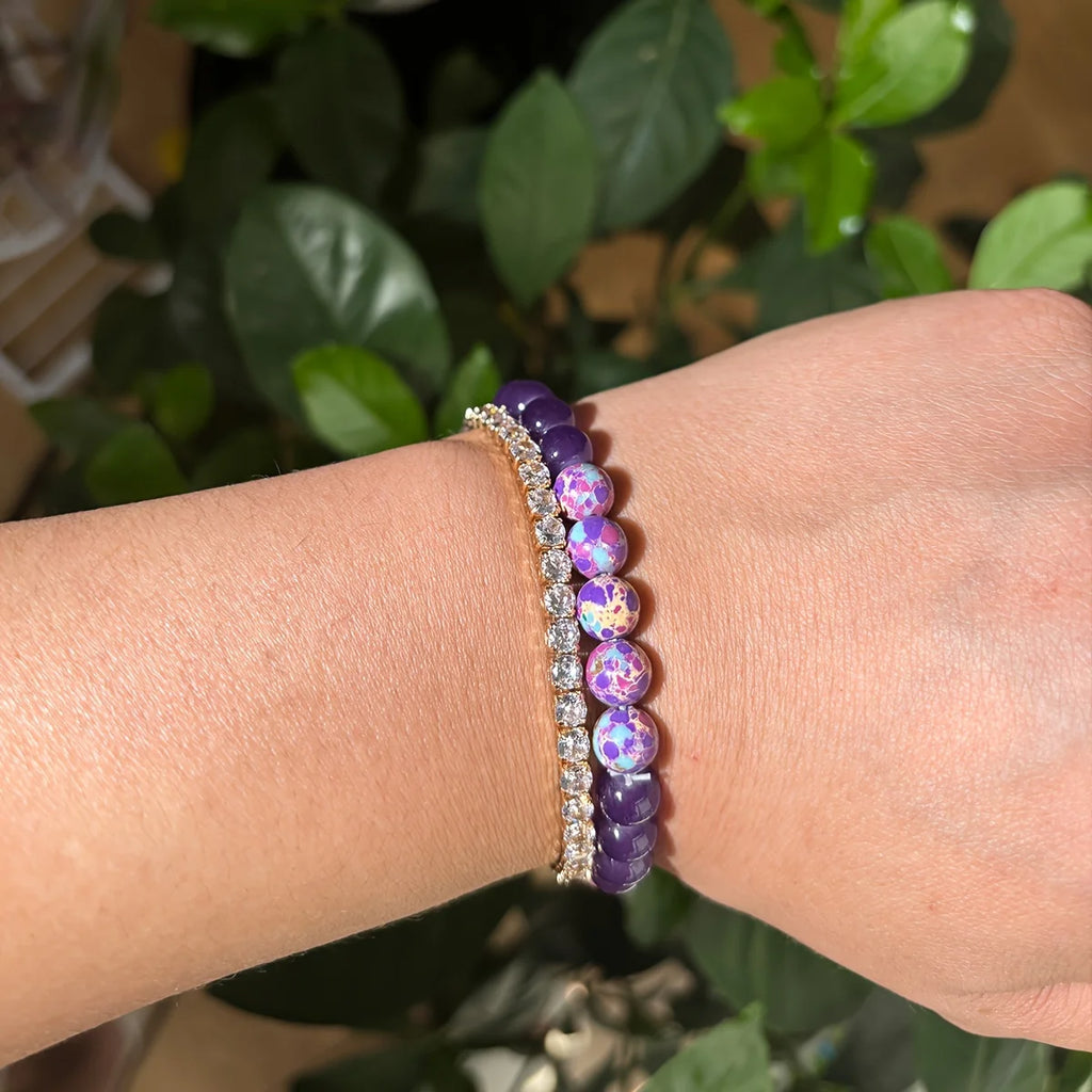 ✨ Serenity Jasper Stone Beaded Bracelet – Natural Healing Jewelry for Men & Women – Insomnia Relief & Protective Energy