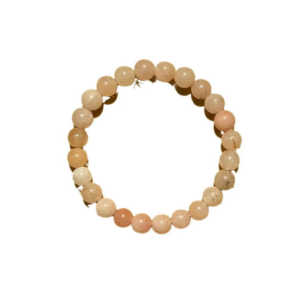 ✨ Rose Quartz Bracelet – Natural Stone Handmade Beads – Unisex Jewelry for Emotional Balance & Chakra Healing – Stylish Christmas Gift