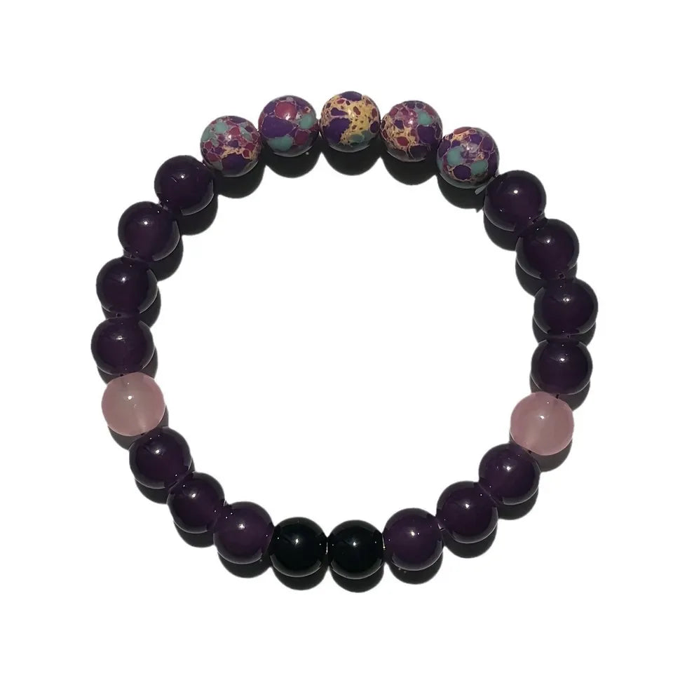 ✨ Serenity Jasper Stone Beaded Bracelet – Natural Healing Jewelry for Men & Women – Insomnia Relief & Protective Energy