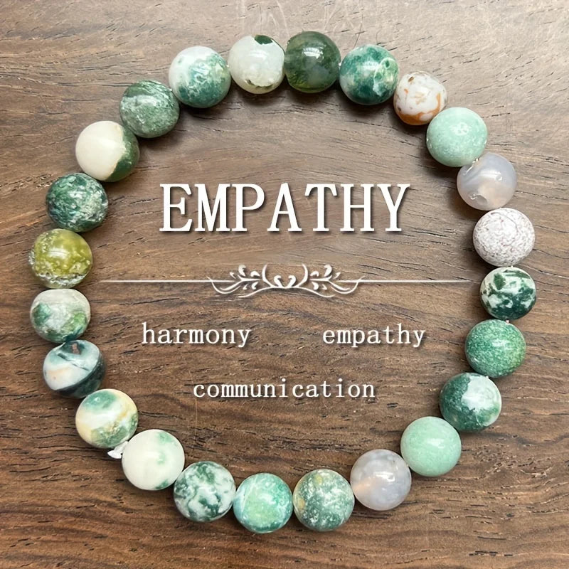 ✨ Vintage Natural Water Grass Agate Bracelet – Enhancing Communication & Empathy – Thoughtful Beaded Jewelry Gift