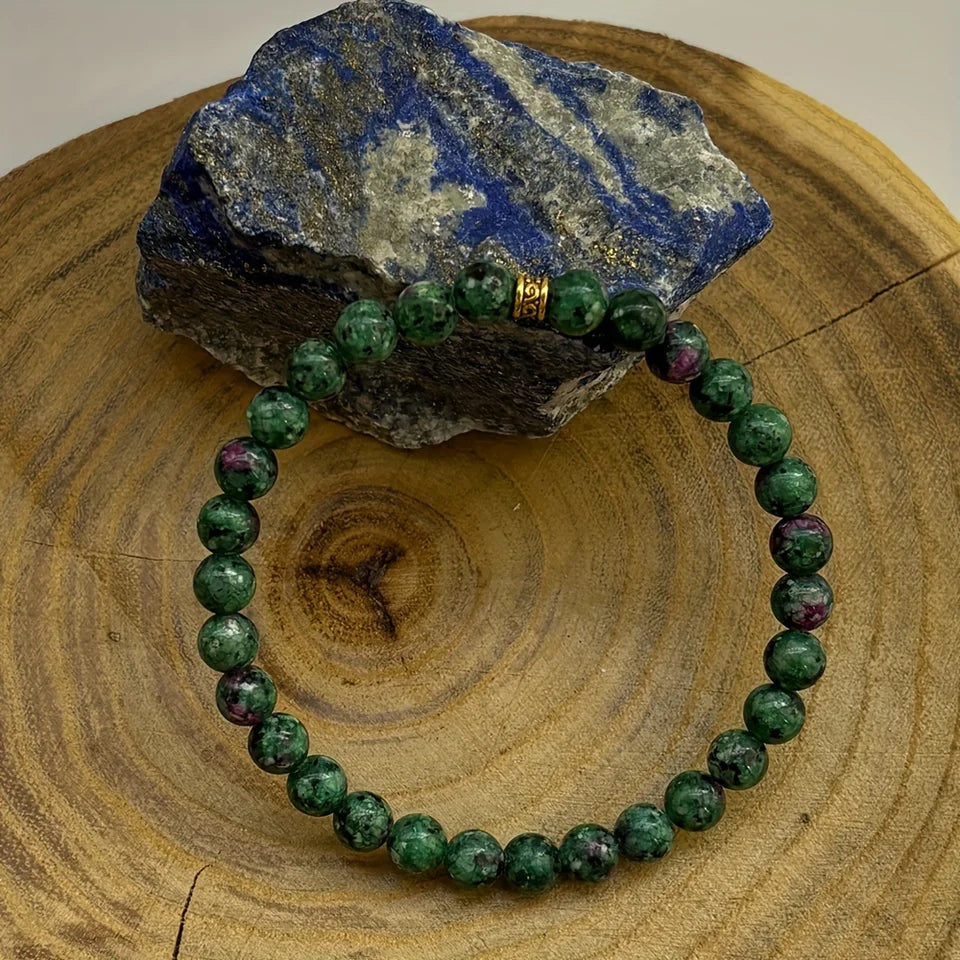 ✨ Abundance & Prosperity Bracelet Amulet – Strength & Courage Root Chakra Stone Beaded Jewelry – Gift for Women