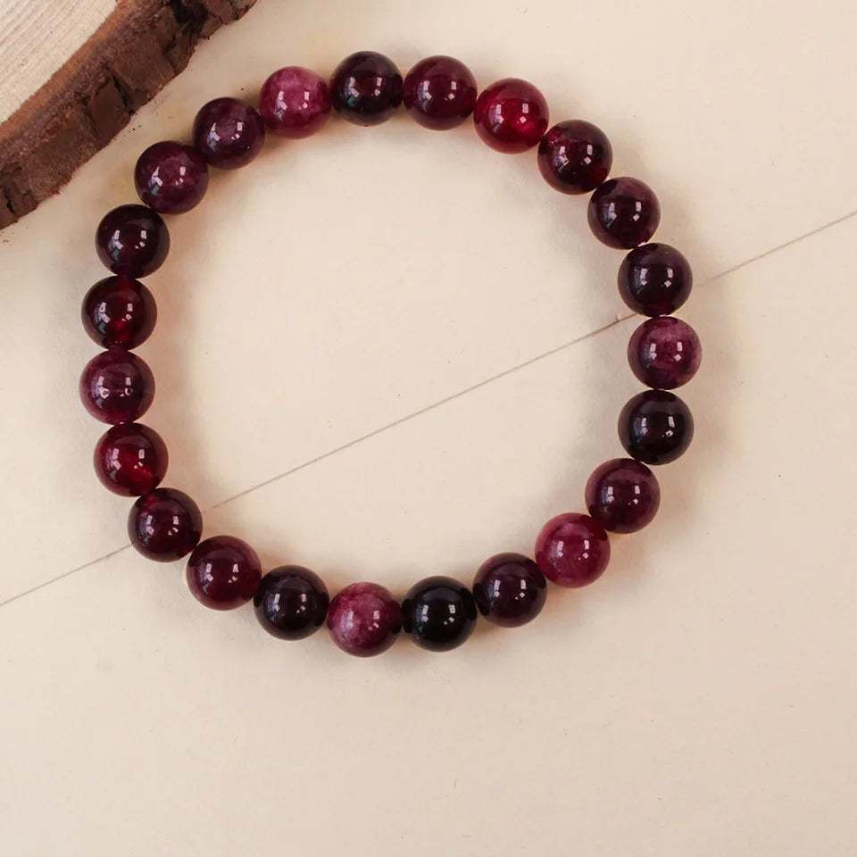 ✨ Best-Selling Handmade Natural Stone Bracelet – Elegant Beaded Pulsera with Stainless Steel for Women