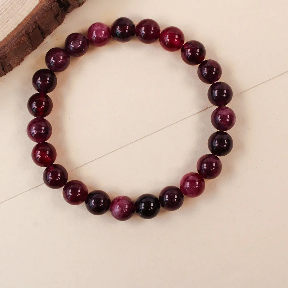✨ Best-Selling Handmade Natural Stone Bracelet – Elegant Beaded Pulsera with Stainless Steel for Women