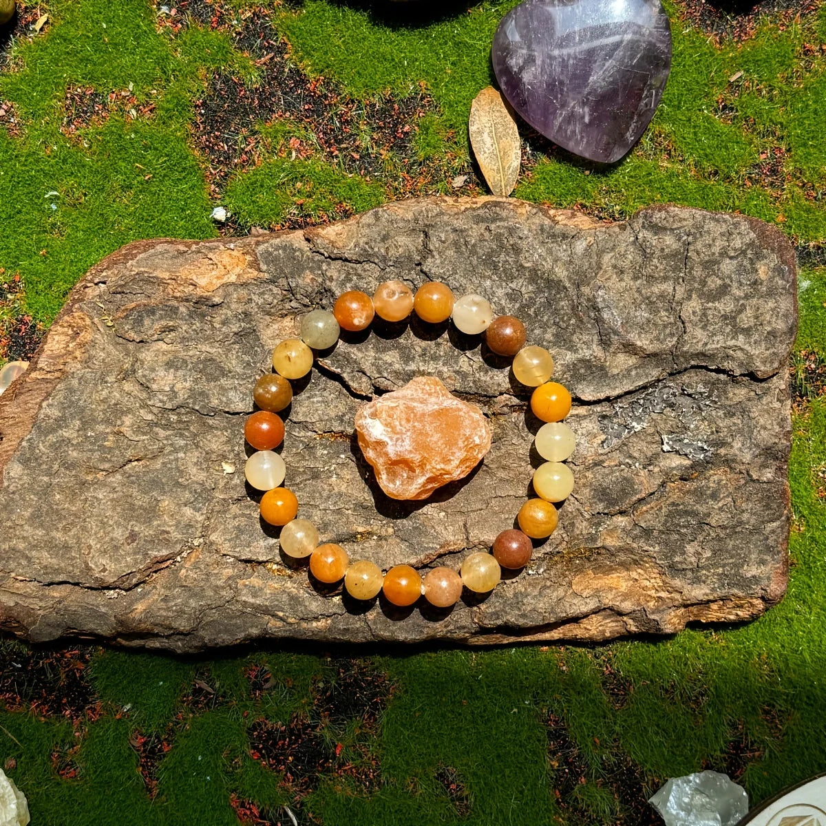 ✨ Natural Stone Yellow Aventurine Handmade Bracelet – Unisex Jewelry for Prosperity, Optimism & Happiness Enhancement