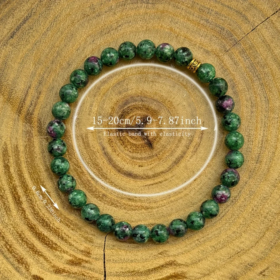 ✨ Abundance & Prosperity Bracelet Amulet – Strength & Courage Root Chakra Stone Beaded Jewelry – Gift for Women