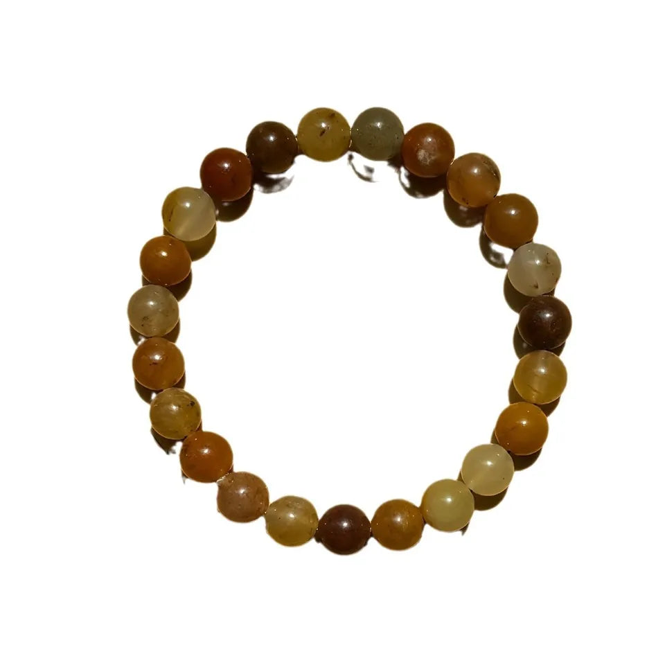 ✨ Natural Stone Yellow Aventurine Handmade Bracelet – Unisex Jewelry for Prosperity, Optimism & Happiness Enhancement