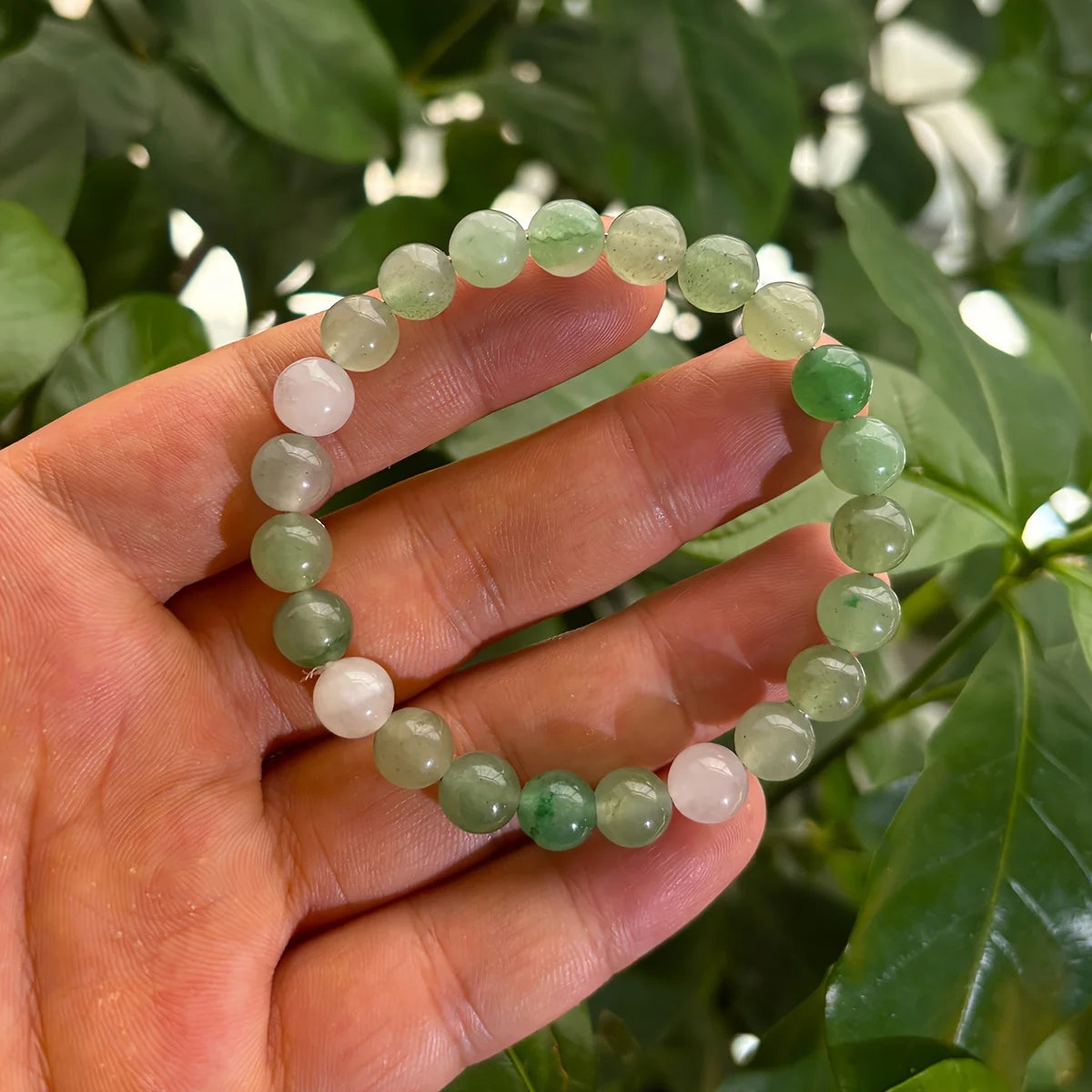 ✨ Natural Stone Green Aventurine Beaded Bracelet – Unisex Positive Energy Jewelry Symbolizing Prosperity, Wealth, and Abundance