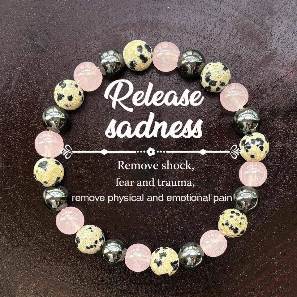 ✨ Handmade 8mm Alabaster and Hematite Beaded Bracelet – Unisex Natural Stone Jewelry for Style & Balance