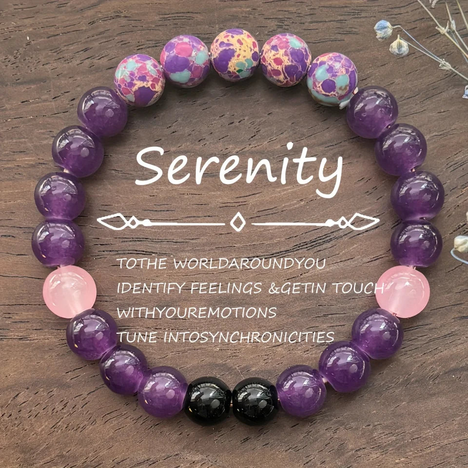 ✨ Serenity Jasper Stone Beaded Bracelet – Natural Healing Jewelry for Men & Women – Insomnia Relief & Protective Energy