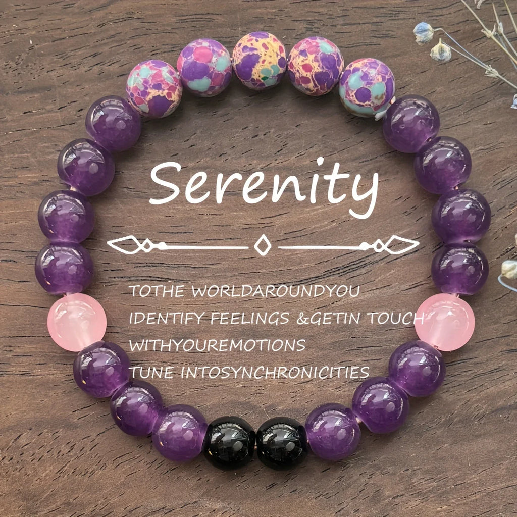 ✨ Serenity Jasper Stone Beaded Bracelet – Natural Healing Jewelry for Men & Women – Insomnia Relief & Protective Energy
