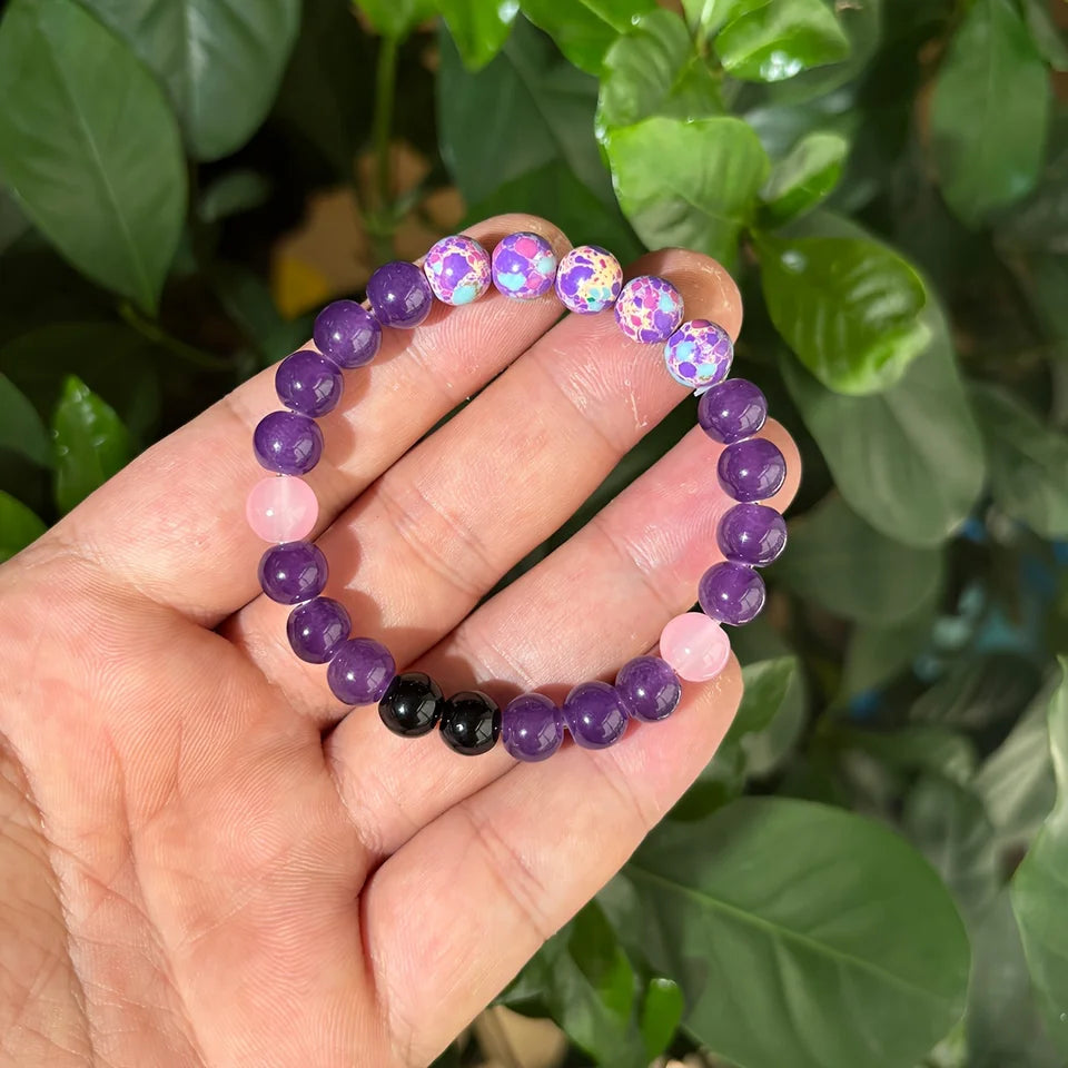 ✨ Serenity Jasper Stone Beaded Bracelet – Natural Healing Jewelry for Men & Women – Insomnia Relief & Protective Energy