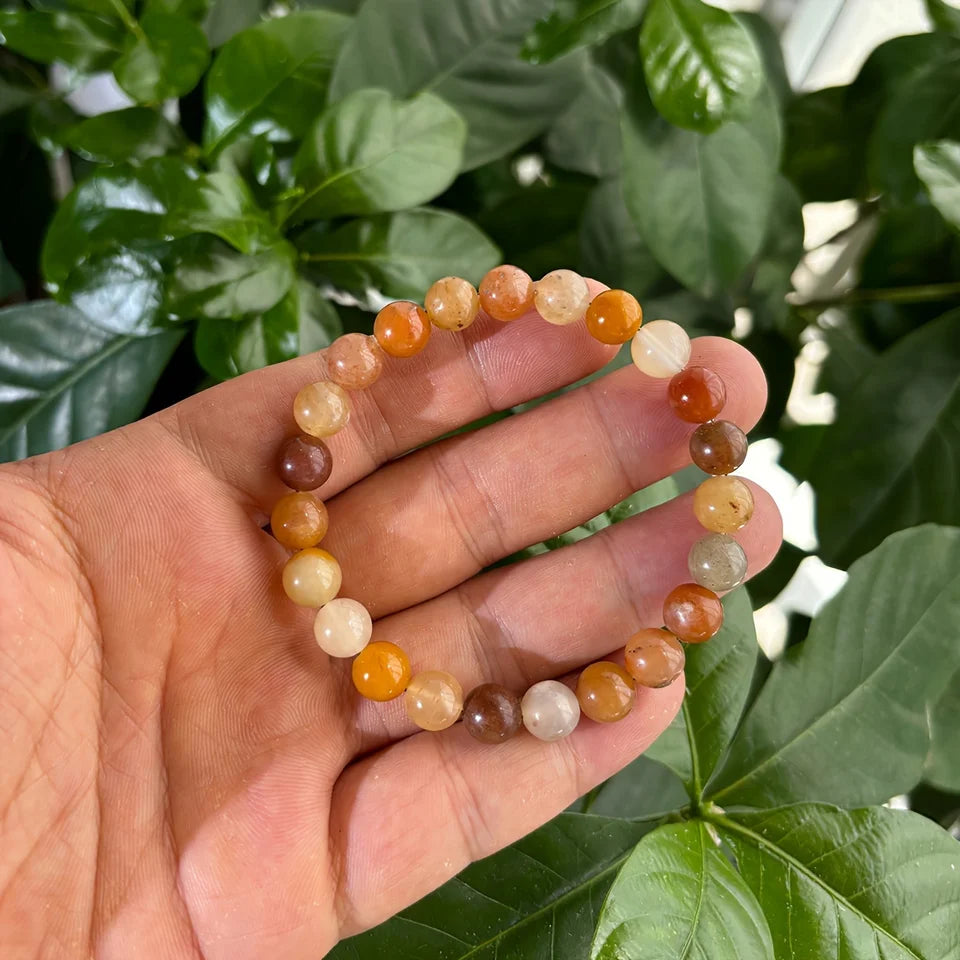 ✨ Natural Stone Yellow Aventurine Handmade Bracelet – Unisex Jewelry for Prosperity, Optimism & Happiness Enhancement