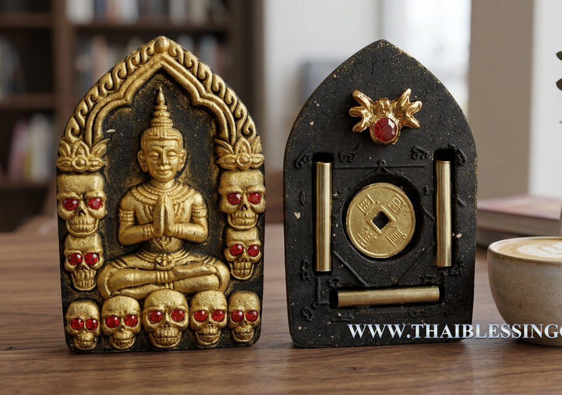 🌙 Sacred "Golden Ghost" Khun Paen - Millionaire Fortune & Whispering Luck Edition (2025 Sovereign Series) - Blessed by Luang Phor Klom, Wat Nong Bua - Crafted with Golden Prai Ghost Powders