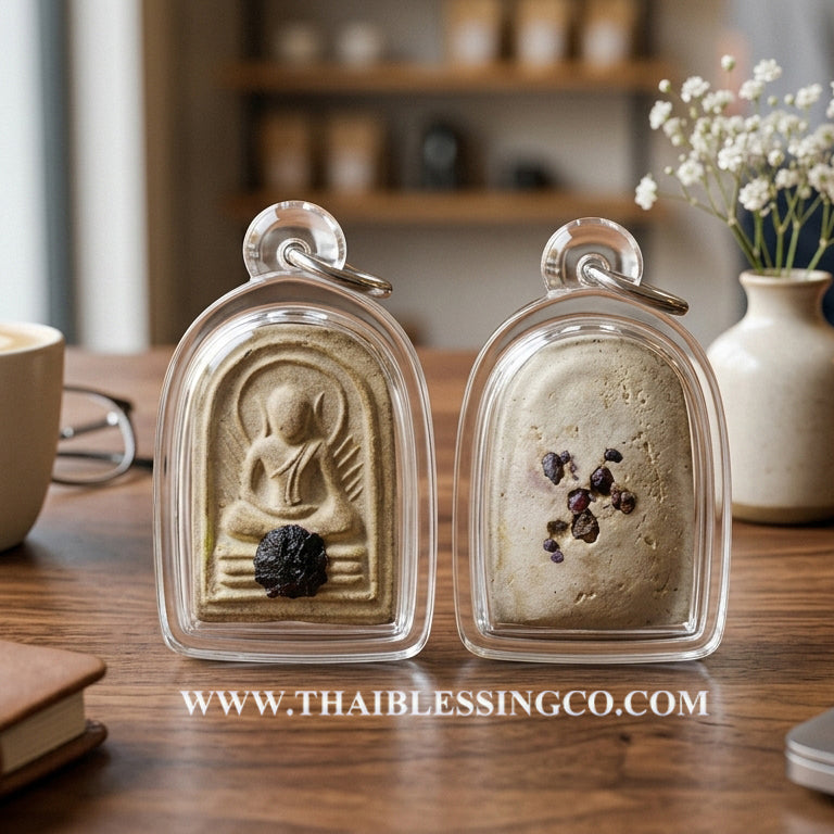 ✨ Sacred Phra Phet Glap "The Great Fate-Flipper": Ancient Herbal & Pollen 108 Alchemy Infused with Jindamanee Medicine & Sacred Ores – Consecrated by Grandmaster Arjan Kom (Suphanburi) – The Ultimate Sentinel to Turn Bad Luck into Great Fortune