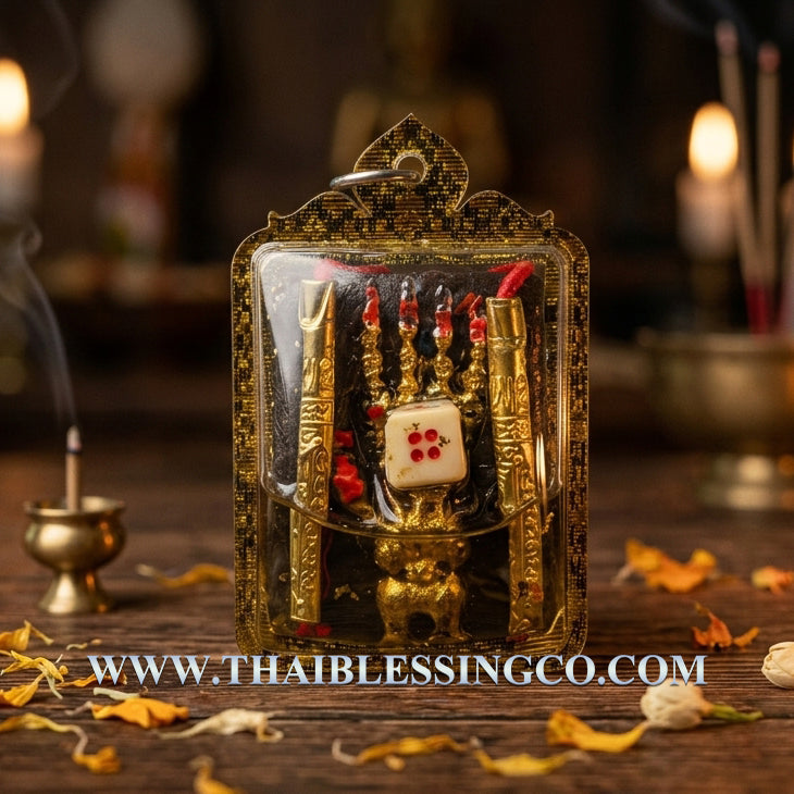 ✨ Imperial Gilded Palm of Infinite Abundance "Fa-Meu Rap Sap": Sacred Wealth-Catching Talisman for Financial Dominance and Commercial Victory by Luang Phor Mian, Wat Janeang