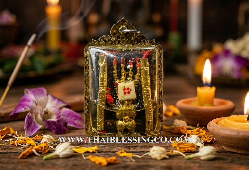 ✨ Imperial Gilded Palm of Infinite Abundance "Fa-Meu Rap Sap": Sacred Wealth-Catching Talisman for Financial Dominance and Commercial Victory by Luang Phor Mian, Wat Janeang