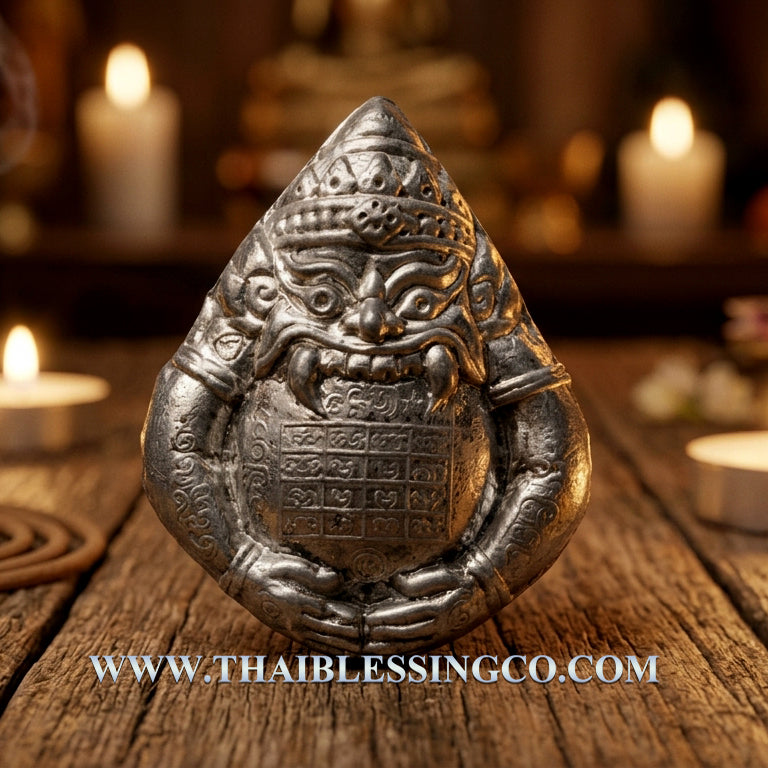 ✨ Imperial Rahu "The Fate-Changer": Sacred Lead-Cast Eclipse Deity with Kruba Nanta’s Million-Baht Coconut Shell Powder and Ancient Lanna Sorcery by Kruba Lert, Wat Thung Man Tai (Limited 2010 High-Vibe Edition)