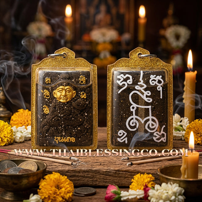 ✨ 💘 Sovereign of Forbidden Fascination: Khun Then Borom Khru Chao Sane (2562) – Secret Love Potion Powders & Haunted Attraction Oil by Arjan Ton Rak ✨ 💘