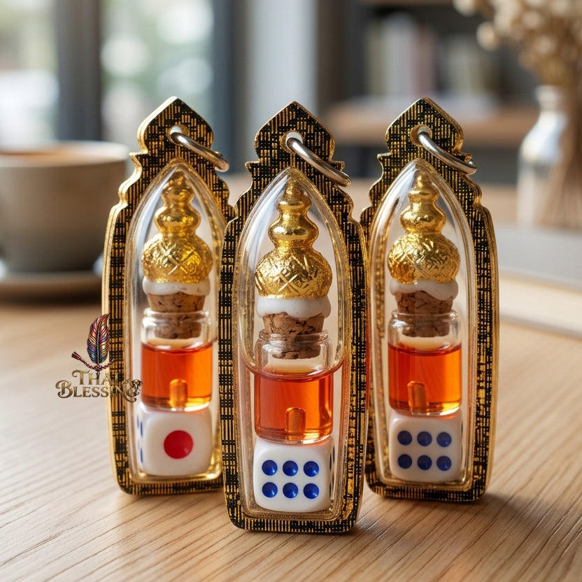 🎲 The Gambler’s Vanguard: Takrut Kan Panan & Lucky Dice Set – Luang Pu Kam Peng – The Ultimate Alchemical Engine for High-Stakes Victory and Infinite Wealth!