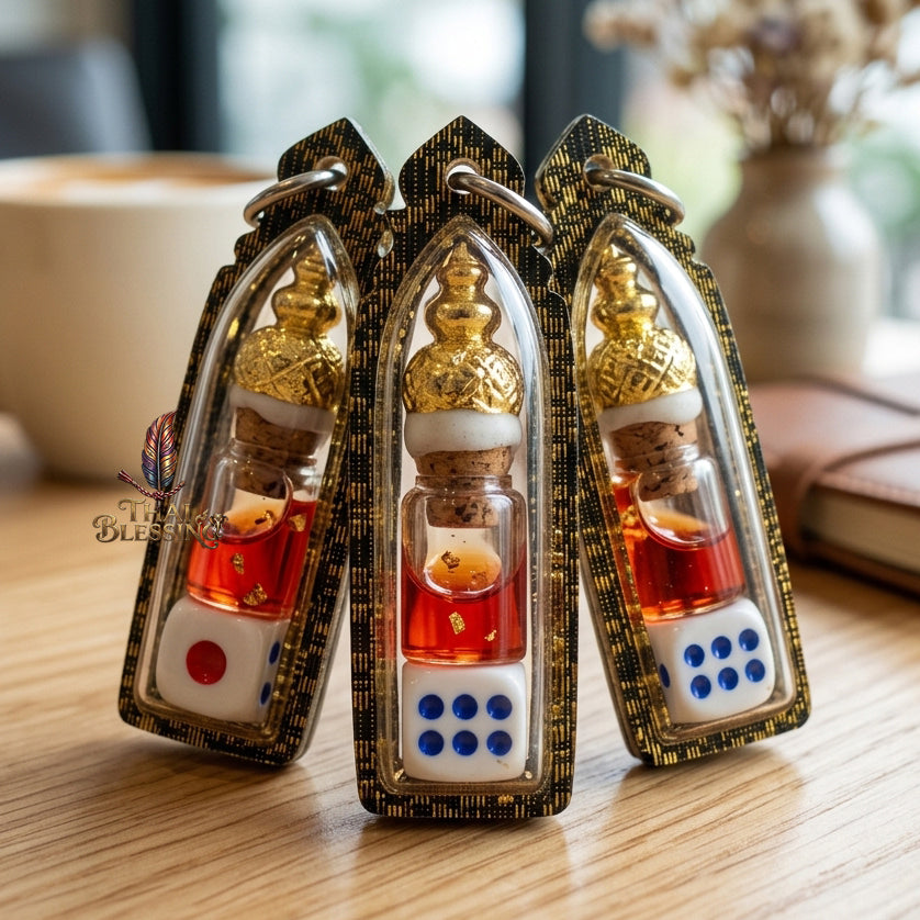 🎲 The Gambler’s Vanguard: Takrut Kan Panan & Lucky Dice Set – Luang Pu Kam Peng – The Ultimate Alchemical Engine for High-Stakes Victory and Infinite Wealth!