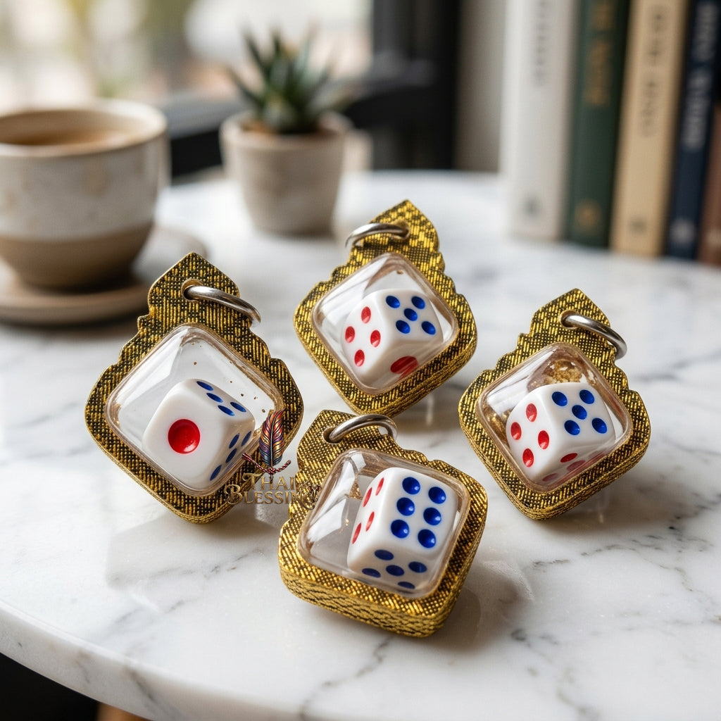 🎲 The Gambler’s Vanguard: Takrut Kan Panan & Lucky Dice Set – Luang Pu Kam Peng – The Ultimate Alchemical Engine for High-Stakes Victory and Infinite Wealth!