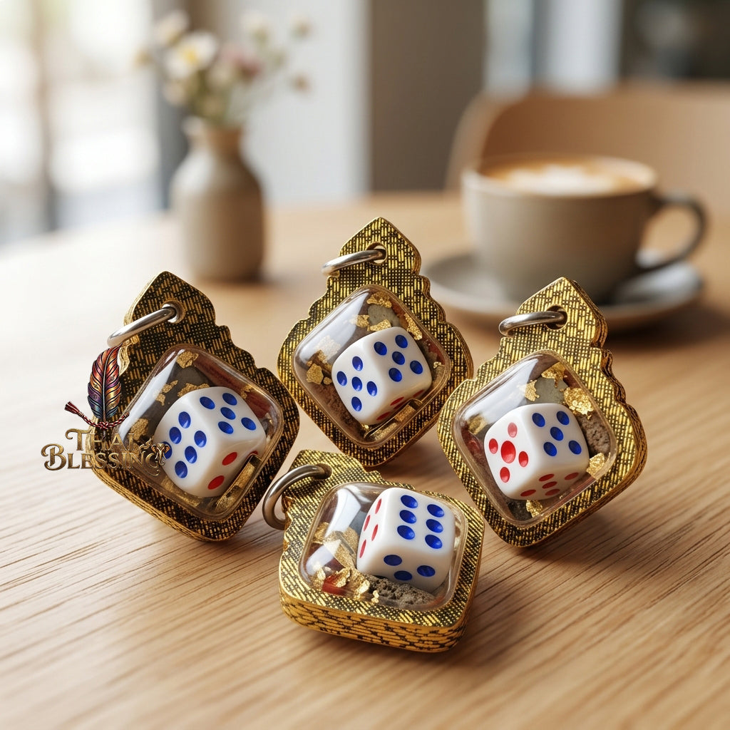 🎲 The Gambler’s Vanguard: Takrut Kan Panan & Lucky Dice Set – Luang Pu Kam Peng – The Ultimate Alchemical Engine for High-Stakes Victory and Infinite Wealth!