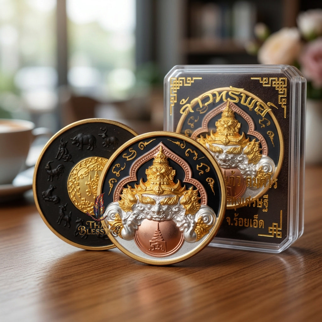🌑 Phaya Rahu Chao Sap: The Sovereign Lord of Infinite Wealth – Luang Pu Nen Kaew – Wat Ban Kaset Thung Setthi (2560) – The Ultimate Alchemical Engine for Turning Fate into Fortune!