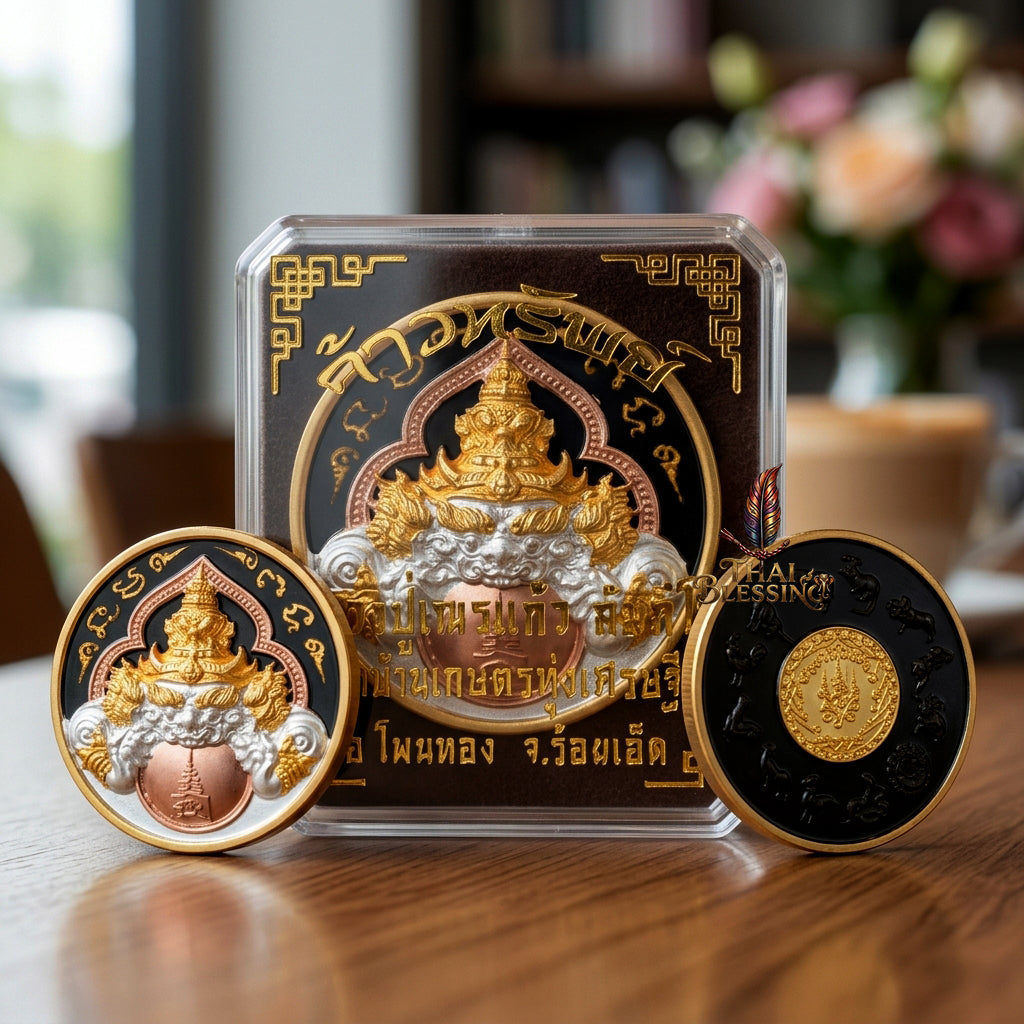 🌑 Phaya Rahu Chao Sap: The Sovereign Lord of Infinite Wealth – Luang Pu Nen Kaew – Wat Ban Kaset Thung Setthi (2560) – The Ultimate Alchemical Engine for Turning Fate into Fortune!