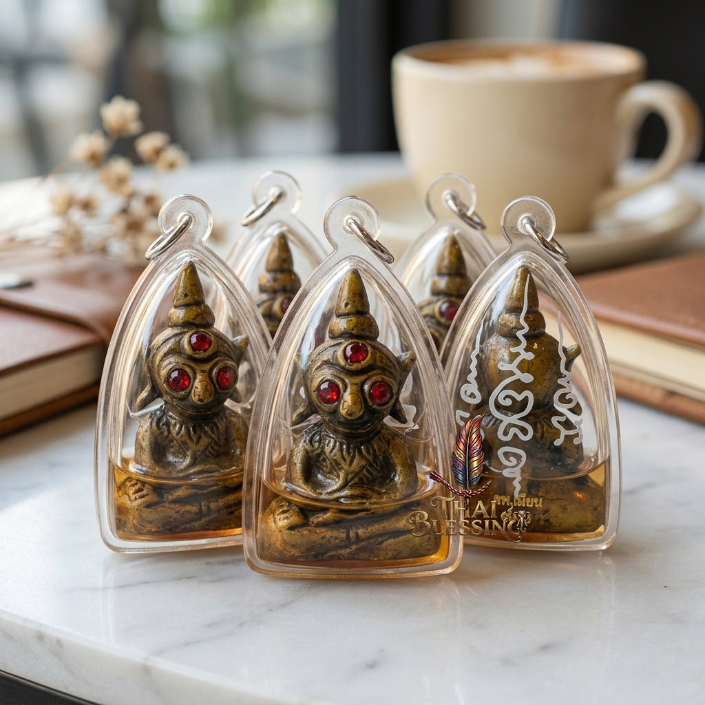 🔱 Phaya 3 Ta (The Three-Eyed Sovereign): "Infinite Wives, Infinite Wealth" – Montra Mahaniyom Edition (2568) – Luang Phor Mian, Buriram – The Ultimate Alchemical Engine for Absolute Attraction & Sovereign Prosperity!