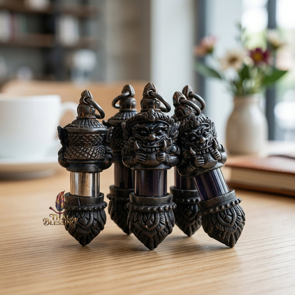 🌑 Takrut Rahu: The Celestial Devourer of Obstacles – Phra Ajarn Wallop & Luang Pu Maha Sila (2566) – The Supreme Alchemical Engine for Fate Reversal and Financial Dominance