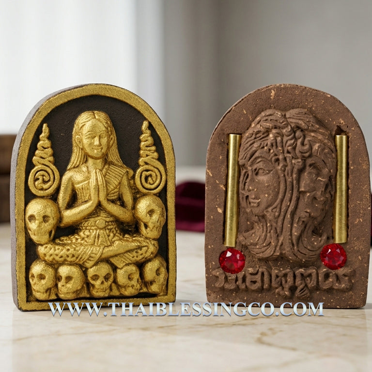 ✨ The Immortal Nang Prai Krasib Whisperer of Fortune: Consecrated Necromantic Astral Talisman by Luang Phor Somsak Kosalo, Kanchanaburi – Authentic Thai Occult Amulet for Supernatural Windfall Luck, Extreme Attraction, and Ghostly Guided Prosperity ✨