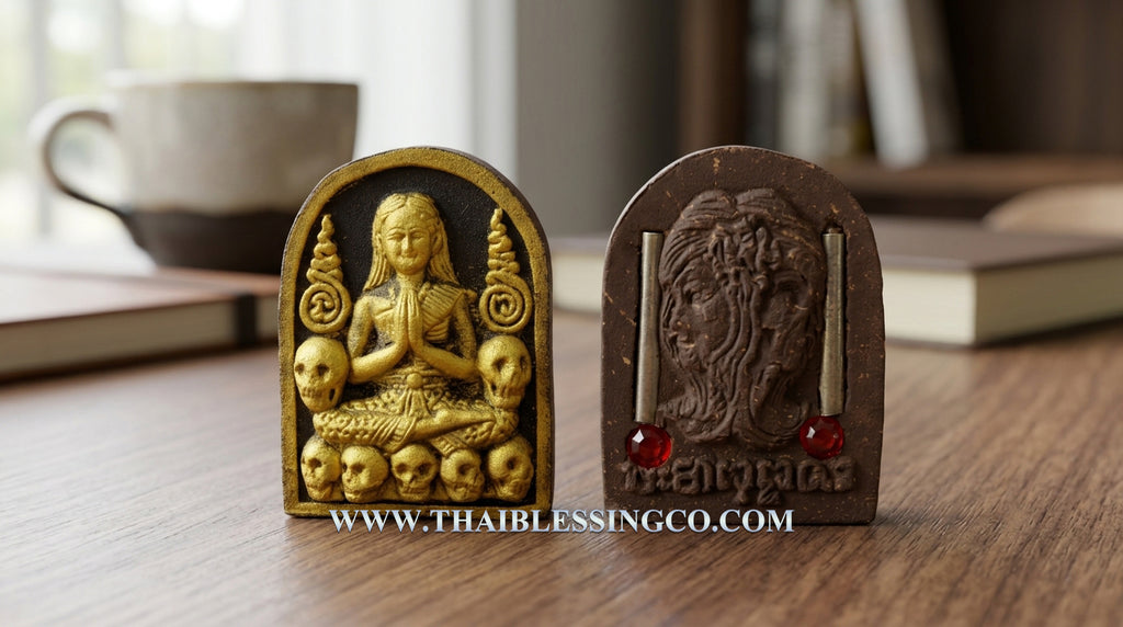 ✨ The Immortal Nang Prai Krasib Whisperer of Fortune: Consecrated Necromantic Astral Talisman by Luang Phor Somsak Kosalo, Kanchanaburi – Authentic Thai Occult Amulet for Supernatural Windfall Luck, Extreme Attraction, and Ghostly Guided Prosperity ✨