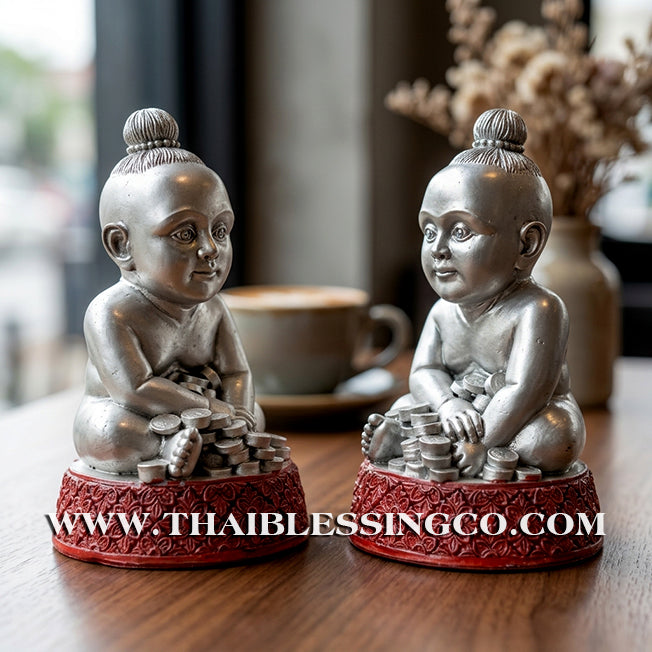 👦 Sacred "Kuman Thong" (The Golden Boy Spirit) – Prosperity Resin Altar Edition: Luang Por Klaew, Wat Ruang Wet Mongkhon (2014) – The Divine Engine for Commercial Dominance, Radiant Luck, and Unstoppable Life Elevation!