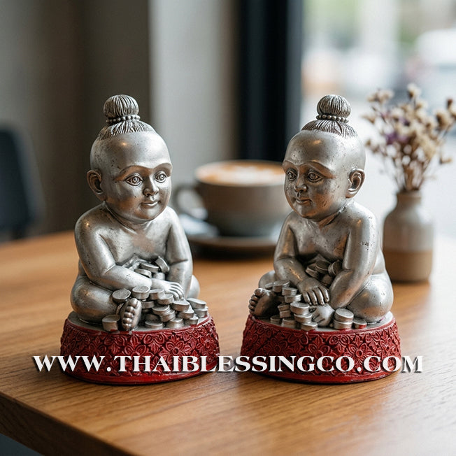 👦 Sacred "Kuman Thong" (The Golden Boy Spirit) – Prosperity Resin Altar Edition: Luang Por Klaew, Wat Ruang Wet Mongkhon (2014) – The Divine Engine for Commercial Dominance, Radiant Luck, and Unstoppable Life Elevation!