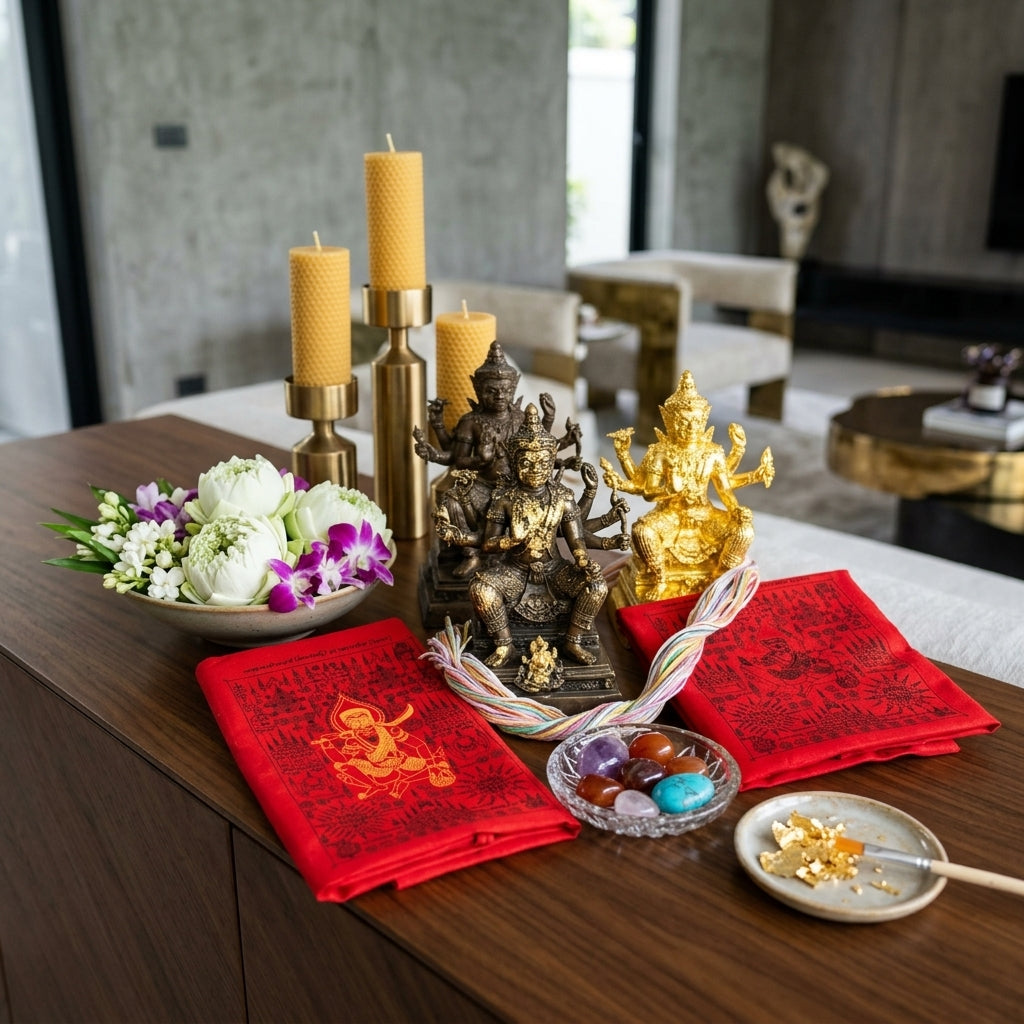 ✨🎭 Ancient Thai Ta Phran Jan Yantra Cloth - First Edition Wealth Snatcher Scroll, Royal Lanna Mystical Protection Shield, Southern Charisma Aura Art