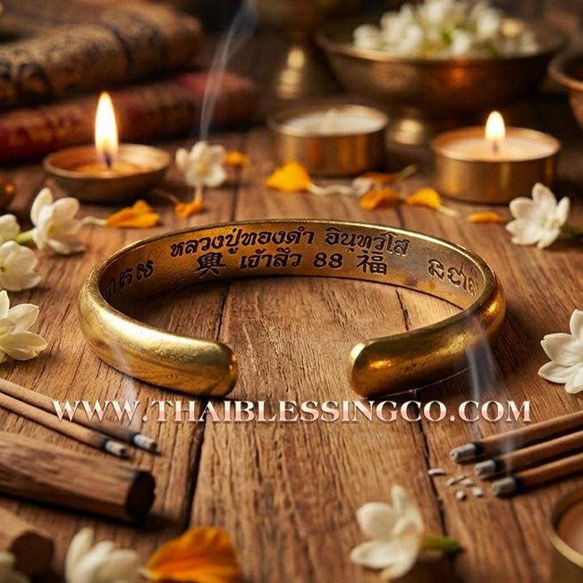 ✨🕉️ Ancient Sacred Bronze "Chao Sua" Wealth Grabbing Bracelet: Master Luang Phor Thongdam (2019 Edition) – The Ultimate Talisman for Financial Magnificence and Success