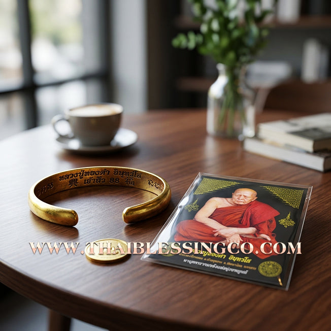 ✨🕉️ Ancient Sacred Bronze "Chao Sua" Wealth Grabbing Bracelet: Master Luang Phor Thongdam (2019 Edition) – The Ultimate Talisman for Financial Magnificence and Success