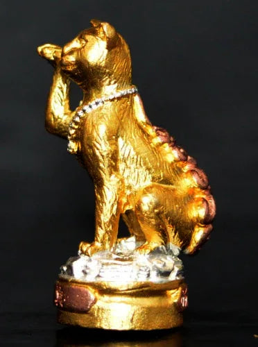 🌟 Attract Wealth & Prosperity with the Authentic Thai Fortune Cat Amulet Maeo Jao Sua Bronze with 3K Plating