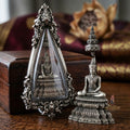 Ayutthaya Buddha Pendant Thai Amulet Protection talisman good luck charm spiritual jewelry Sovereign Royal Victory & Cosmic Life Elevation Royal Attire Ayutthaya Buddha Mongkhon Chiwit Pichit Mara