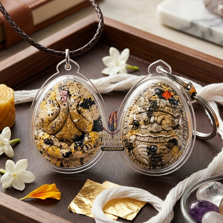 ✨ Authentic Phra Pit Ta Back-to-Rahu – Sacred “Kon Krok” Mixed Powder, Luang Pu Key, Wat Si Lamyong 2014 “Song Nam” Edition – Rare Spiritual Heritage for Wealth & Protection