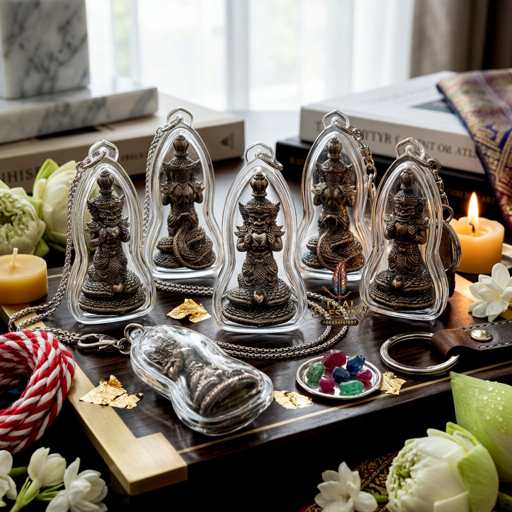 ✨ Authentic Phra Rahu Wealth Talisman – Classic Matte Black Bronze, Luang Phor Sern, Wat Kao Luang Aat 2021 Edition – The Ultimate Prosperity Magnet
